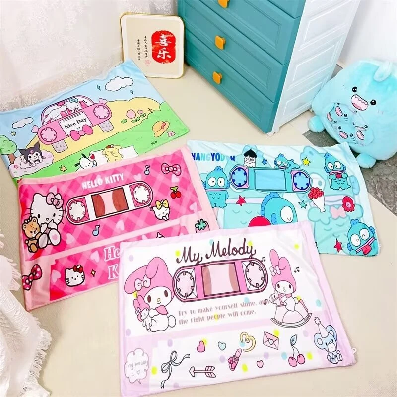 Японское аниме Hello Kitty Kuromi плюшевая наволочка Милая Sanrio My Melody Hangyodon постельное