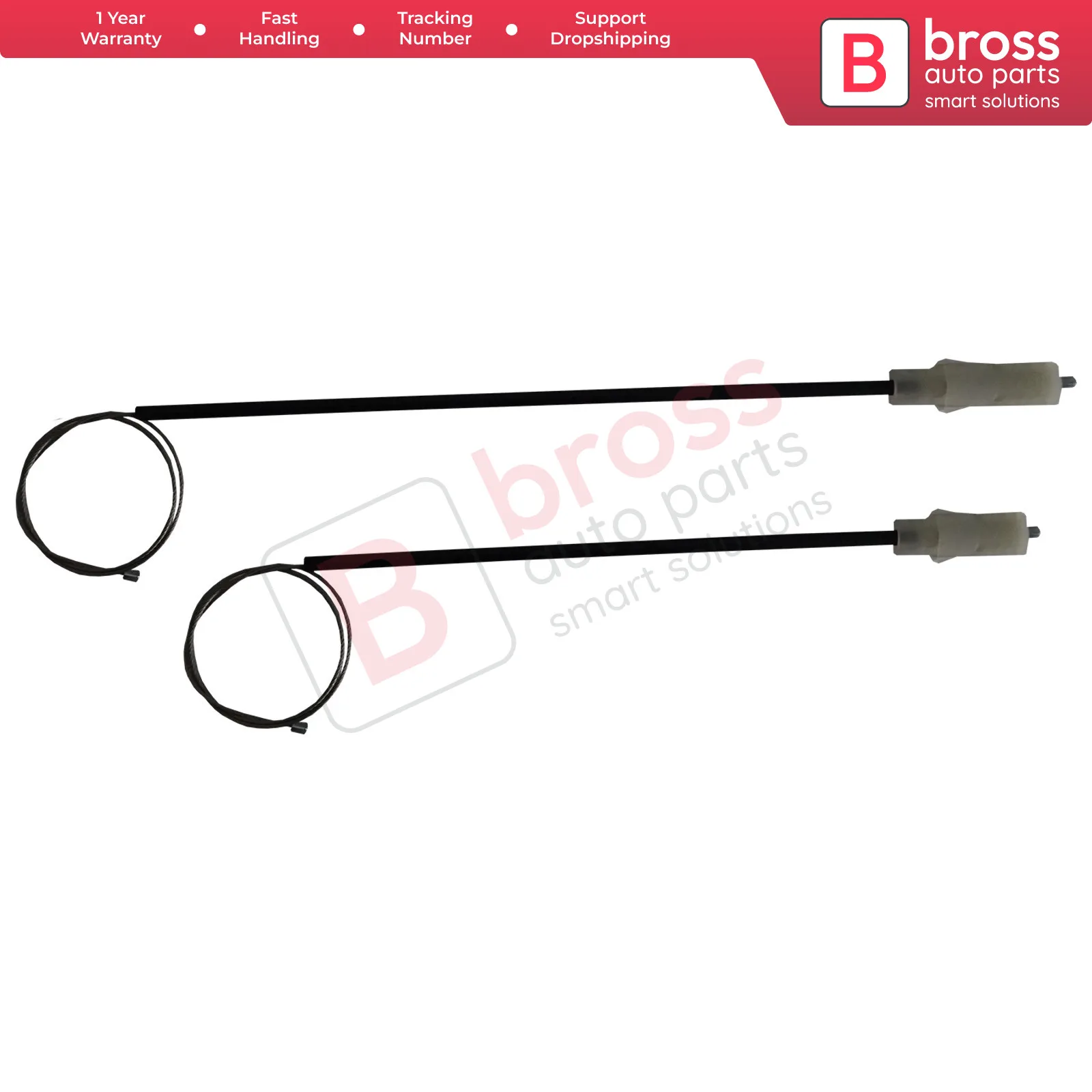 

Bross Auto Parts BWR5324 Window Regulator Repair Set Front 1AWRG01214 for Nissan Pathfinder MK3 Made in Turkey