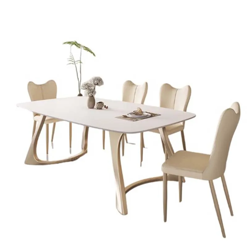 Современный обеденный стол в скандинавском стиле Роскошный дизайнерский белый