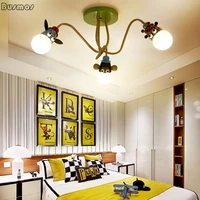 busmos modern led ceiling lamp decoration home cartoon animal monkey zebra giraffe children bedroom room chandelier lamp