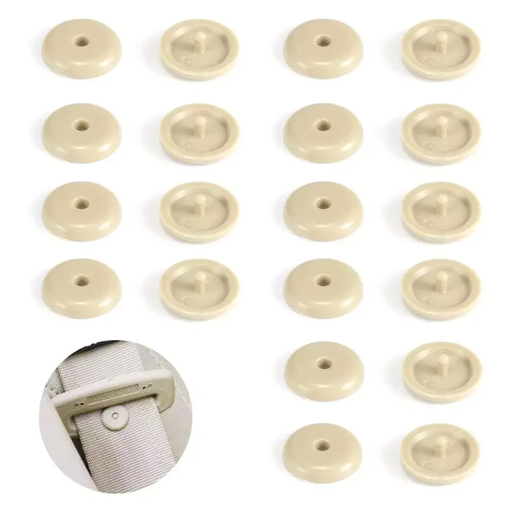 

10 Pairs Car Seat Belt Button Clip Black Button Holder Stud Fastener Safety Car Seat Belt Button Buckle Retainer Fixing Clips