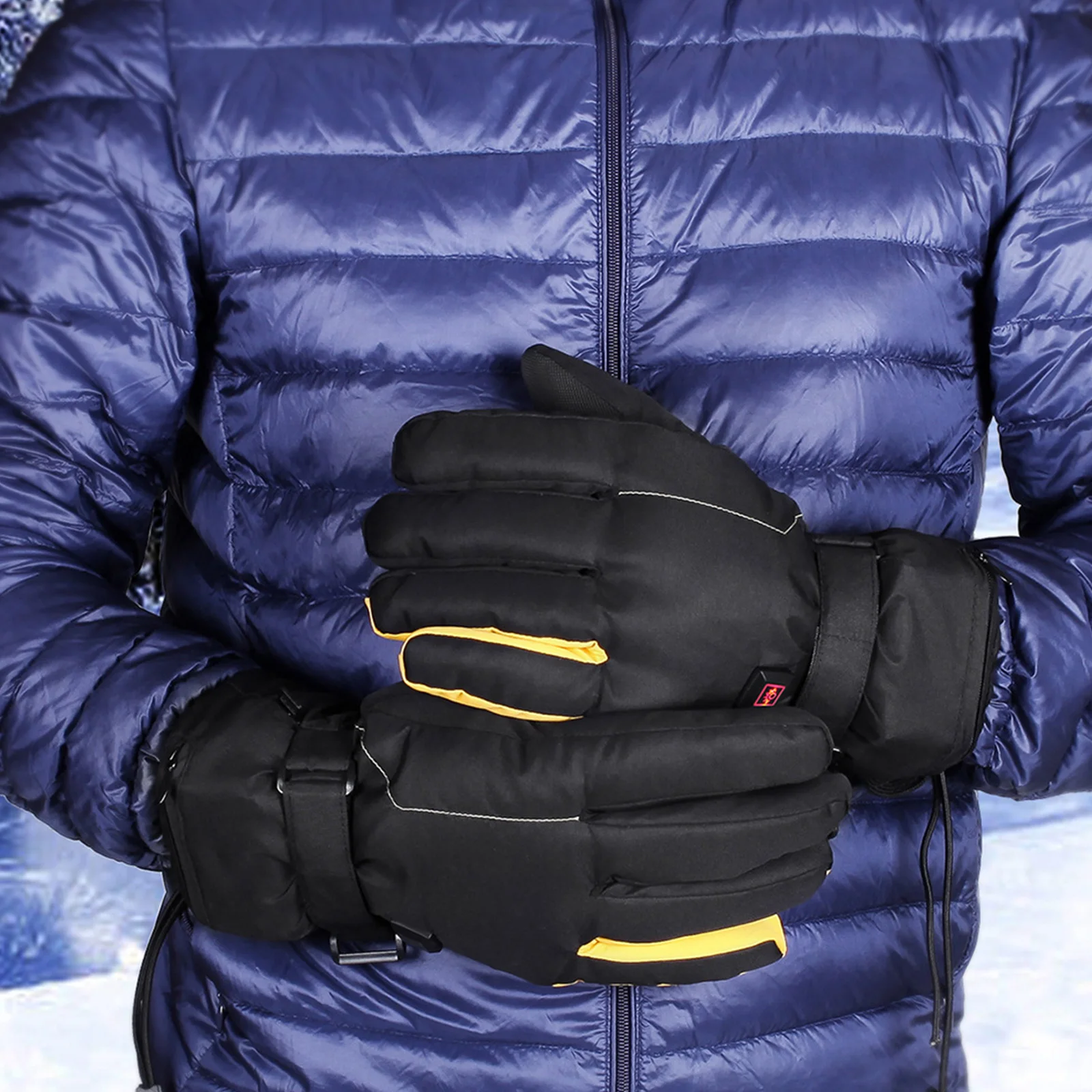 

1 пара, ветрозащитные электрические перчатки с USB-зарядкой