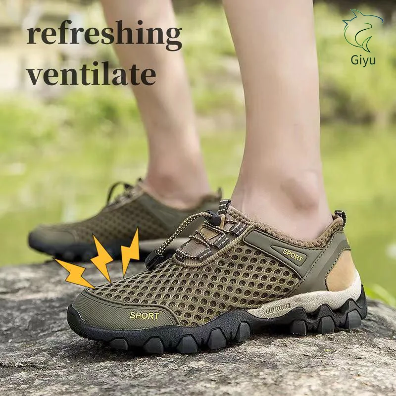 

2023 Men's Mesh Lightweight Outdoor Sports Shoes Summer Breathable Jogging Training Shoes Fashion Casual Men's Shoes
