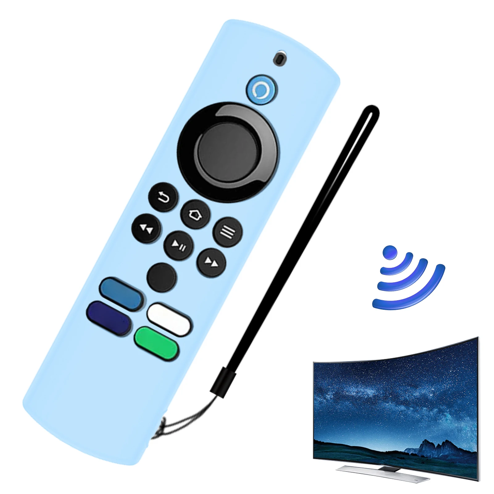

Remote Cases For Fire TV Stick Lite 2nd Gen Voice Remote Control Soft Silicone Protective Cover For Alexa Shockproof Anti-Slip