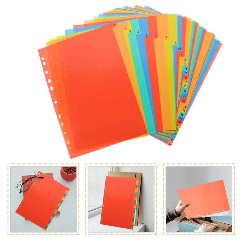 

1 Set A4 Binder Divider File Divider Subject Divider for Binder Notebook Binder Divider Office Subject Divider Binder Notebook