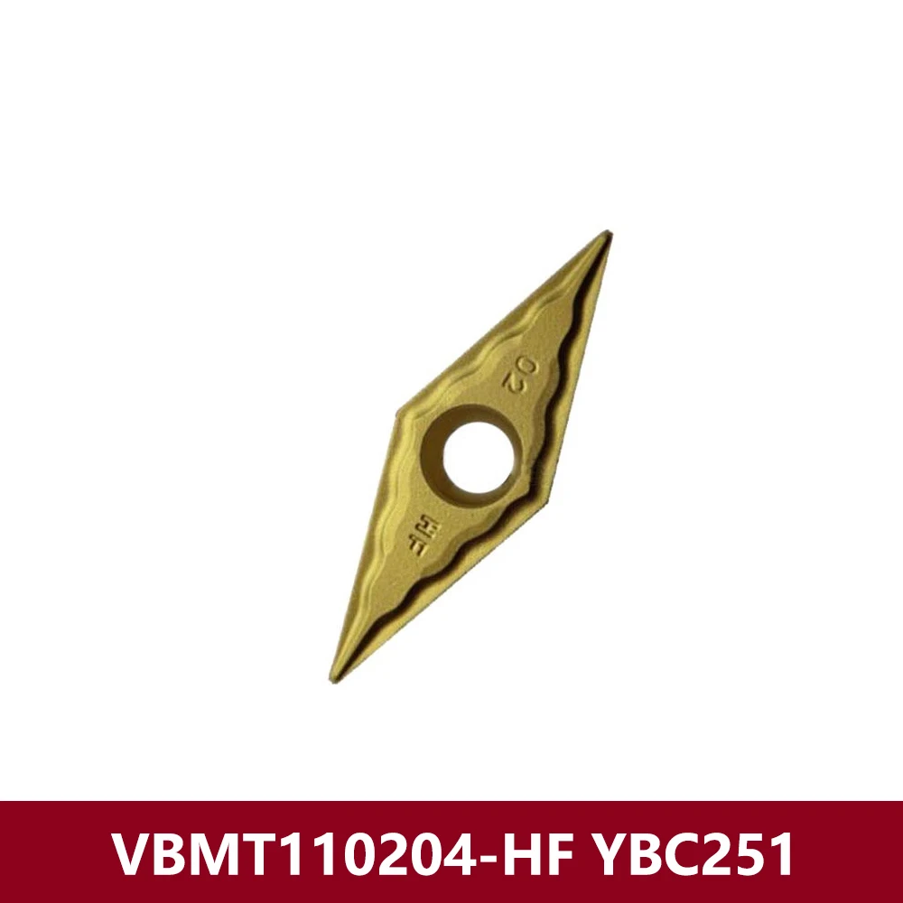Оригинальный VBMT2(1.5)1-HF VBMT 110204 -HF YBC251 Твердосплавные вставки HF VBMT1102 Токарный станок