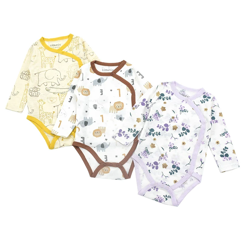 0-24 Months Baby Bodysuit Long Sleeve Printed Autumn Spring Newborn Onesie Infant Boys Clothes Baby Girl Newborn Clothing