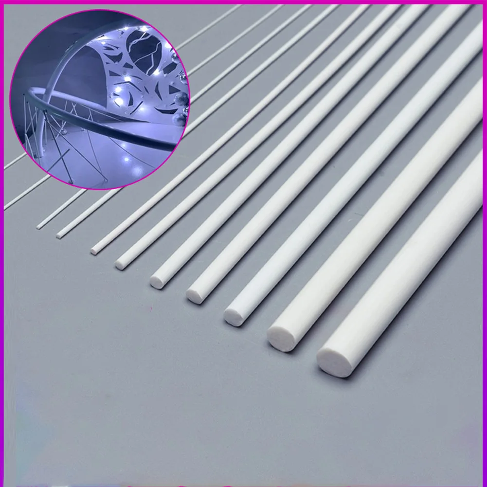 

Plastic Solid Rod DIY Model Material Round Plastic Solid Rod Toys Plastic Poles Fixed Beam DIY Minature Crafts Accessories