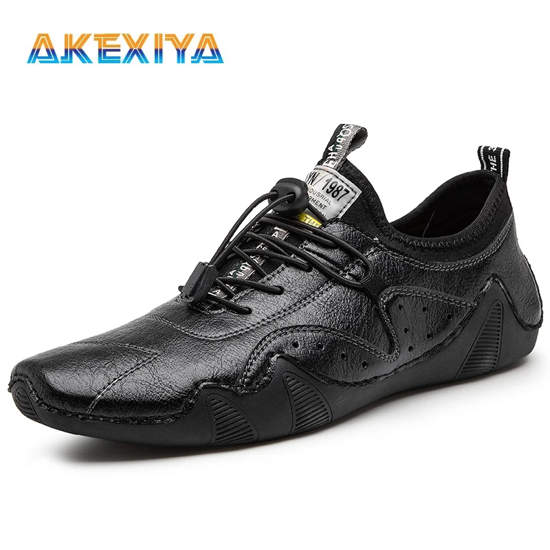 

New Men's Leather Shoes Loafers Leather Breathable Men Sneakers Leather Handmade Loafers Brand Shoes Luxury Moccasins Sneakers