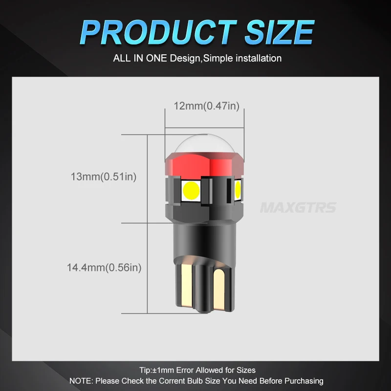 2 шт. W5W 3030 SMD Автомобильные лампы для заднего хода