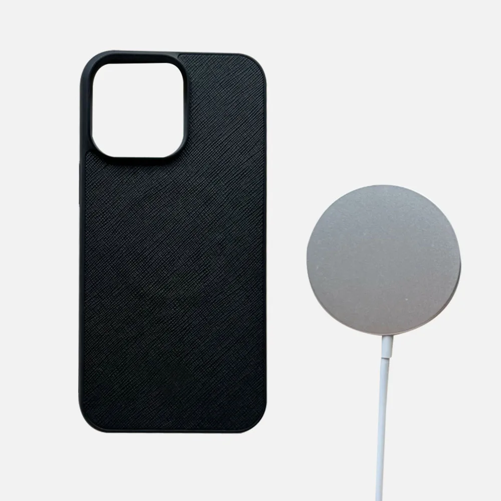 Men's Classic Grainy Mb Leather Saffiano Magsafe Function Cover for Iphone14 13 12ProMax 14Plus Magnetic Business Case for 14Pro