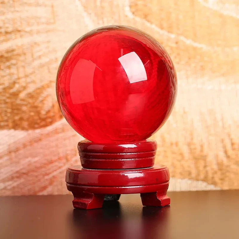 Хрустальный семейный дом красный прозрачный хрустальный шар украшение для