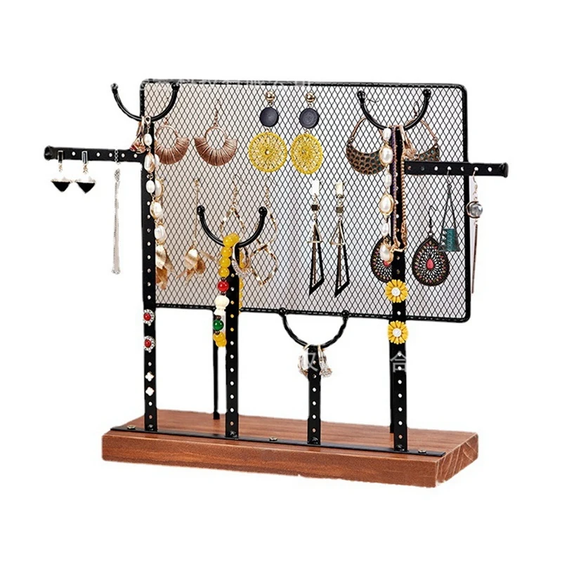 

Deluxe Closet/Wardrobe Display Hanger Organizer For Jewelry & Earrings With Base For Necklaces, Bracelets, Accessories