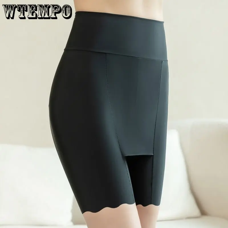 Ice Silk Safety Pants Women's Anti-slip Double-layer Cover Triangle Area No Trace Summer Thin Student Bottoms Shorts