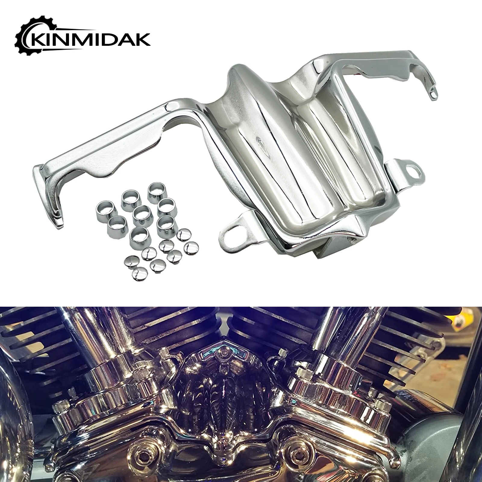 

Мотоцикл Chrome Tappet Lifter Block Акцентная крышка для Harley Twin Cam Touring Street Glide Road King Softail Breakout Fat Bob