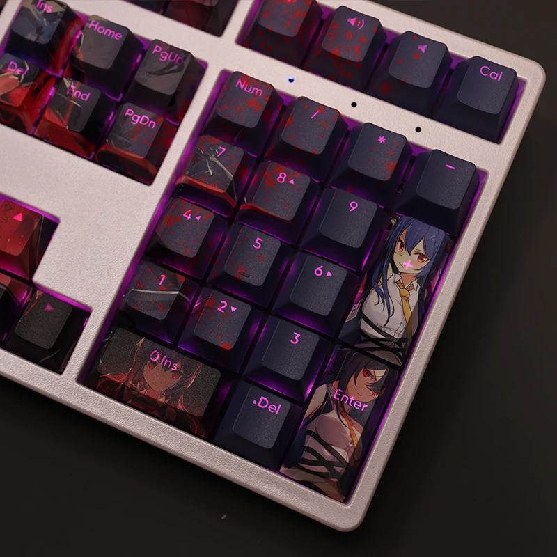 108 клавиш/набор Arknight Chɾn PBT Anime Gaming Girl Cute DIY Keycaps для вишневого профиля MX Switch