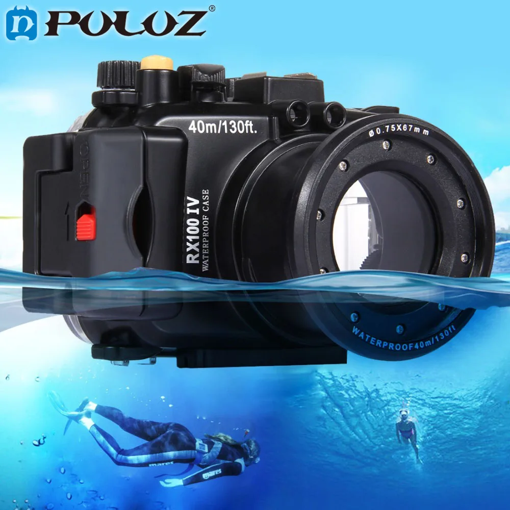 

PULUZ 40m 1560 inch 130 ft Depth Underwater Swimming Diving Case Waterproof Camera bag Housing case for RX100 IV