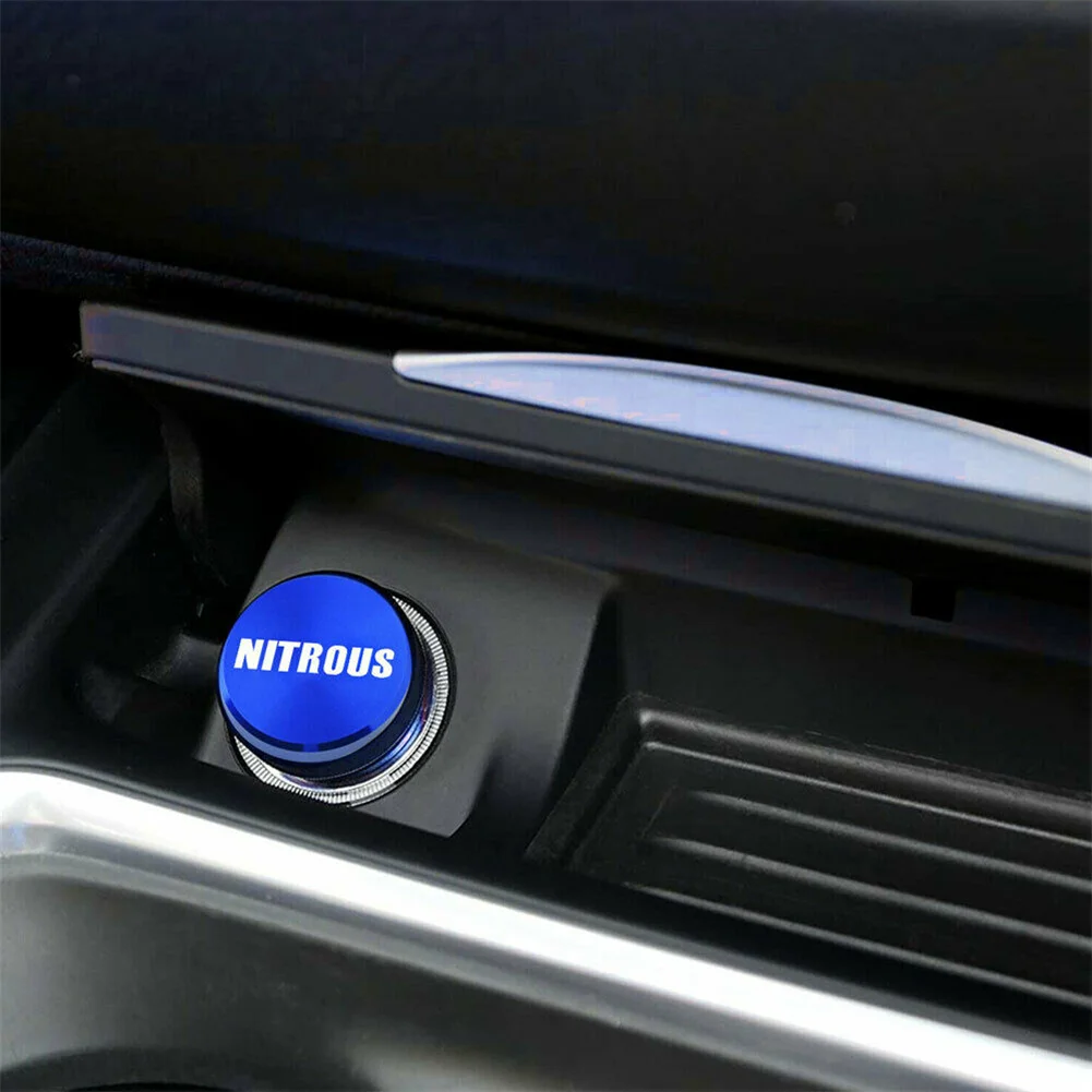 

2pcs Blue Car Lighter Plug Blue Push Button Lighter Cover For SUV Car Accessories Interior Parts 12V Lighter Socket