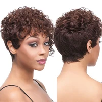 gnimegil synthetic hair ladies wig with bangs short afro kinky curly wigs for black women colly curls african american wig price