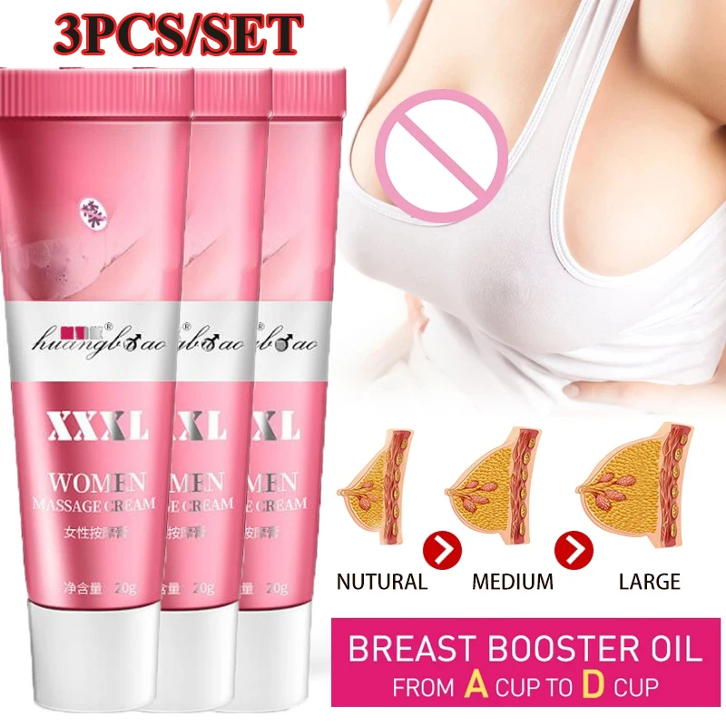 

3PCS Breast Enlargement Oil Sexy Massager Essential Oils Body Care Increase Elasticity Enhancer Breast Cream For Women 20ml