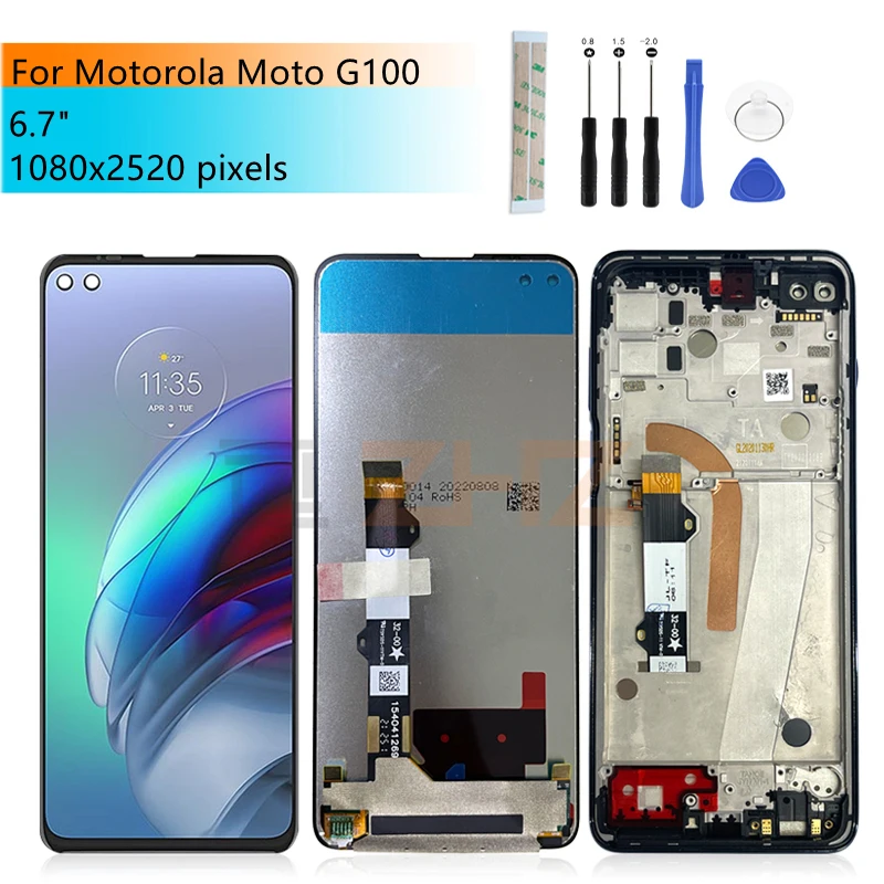 Для Motorola Moto G100 ЖК-дисплей сенсорный экран дигитайзер в сборе XT2125 XT2125-4 дисплей