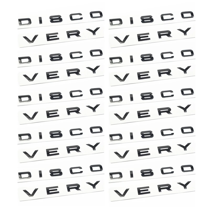 

10X 3D Glossy Black Letter DISCOVERY Car Rear Front Badge Emblem Decal Sticker For Land Rover Front Hood Rear Trunk