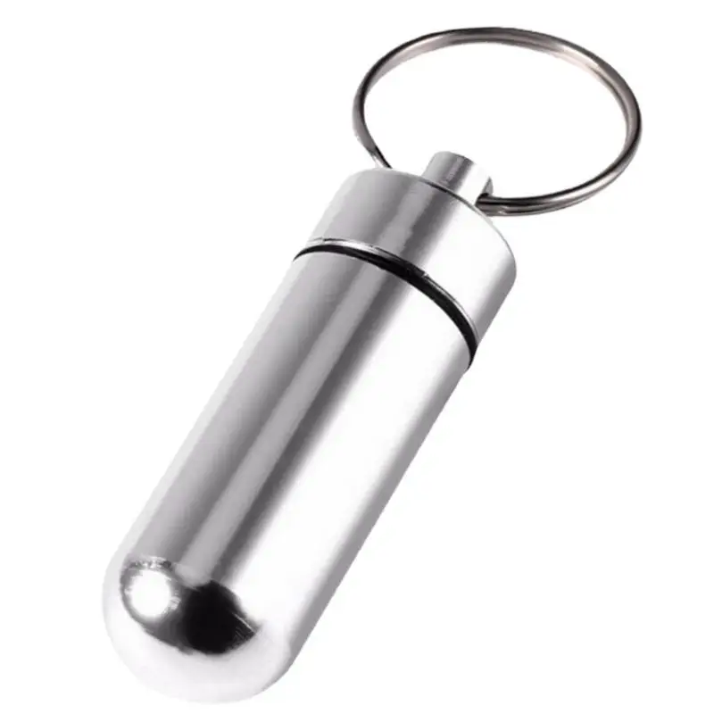 

Карманный Брелок для таблеток, маленькая карманная коробка для таблеток, портативный мини-органайзер для таблеток, водонепроницаемый конт...