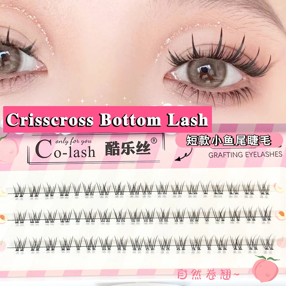 

Individual Lashes 120 Clusters V-Shaped Lower Eyelashes 5/6/7mm Natural Lower Under Eyelash Easy Grafting Makeup Extension Tools