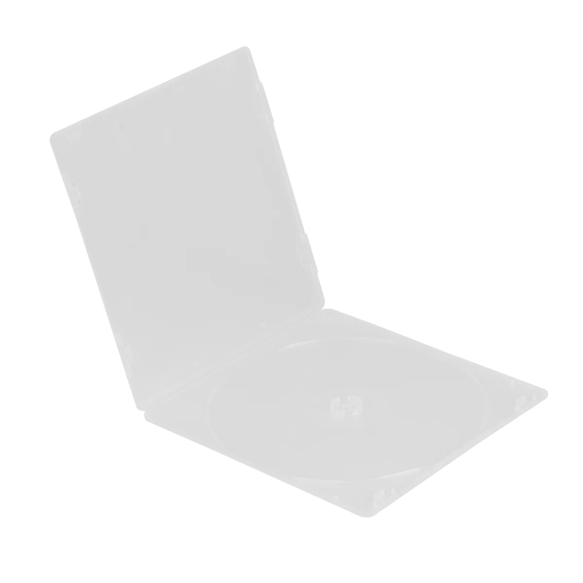 

12PCS Ultrathin DVD Case Transparent CD Package Portable CD Storage Box for Home Cinema (White)