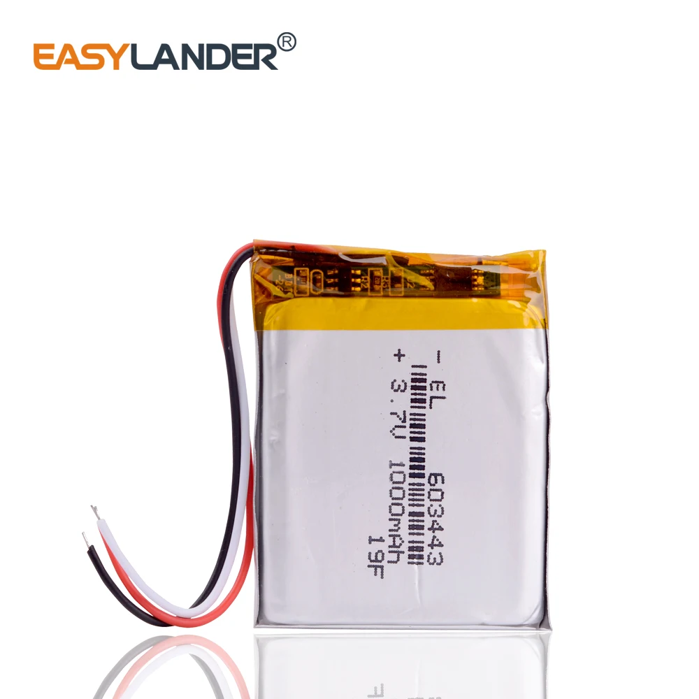 3-линейный 3,7 V e road route LH950 LH980N 603443 063443 1000mAh 5-дюймовый навигатор Универсальный перезаряжаемый аккумулятор SRP603443 Astro A50