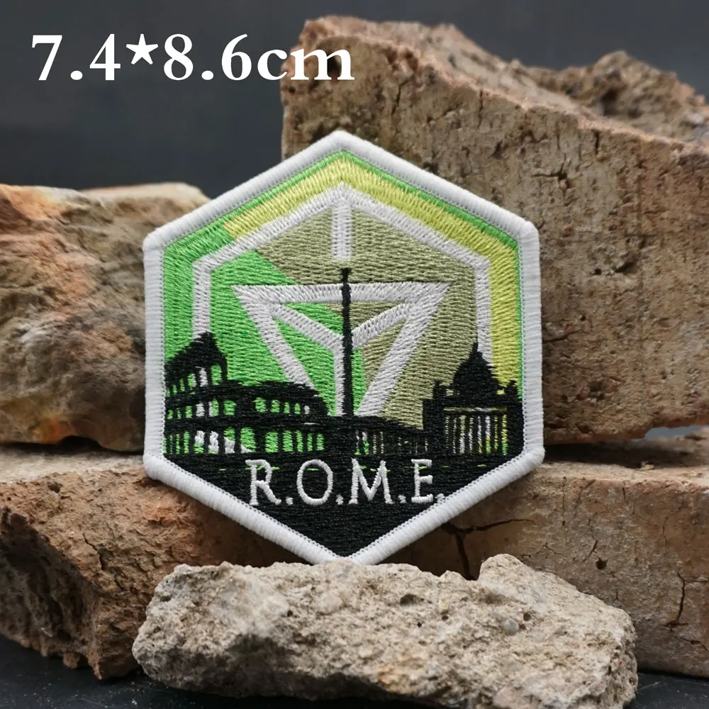 Логотип в римском стиле Италия этикетка для шитья значки панк-байкера рок-группы