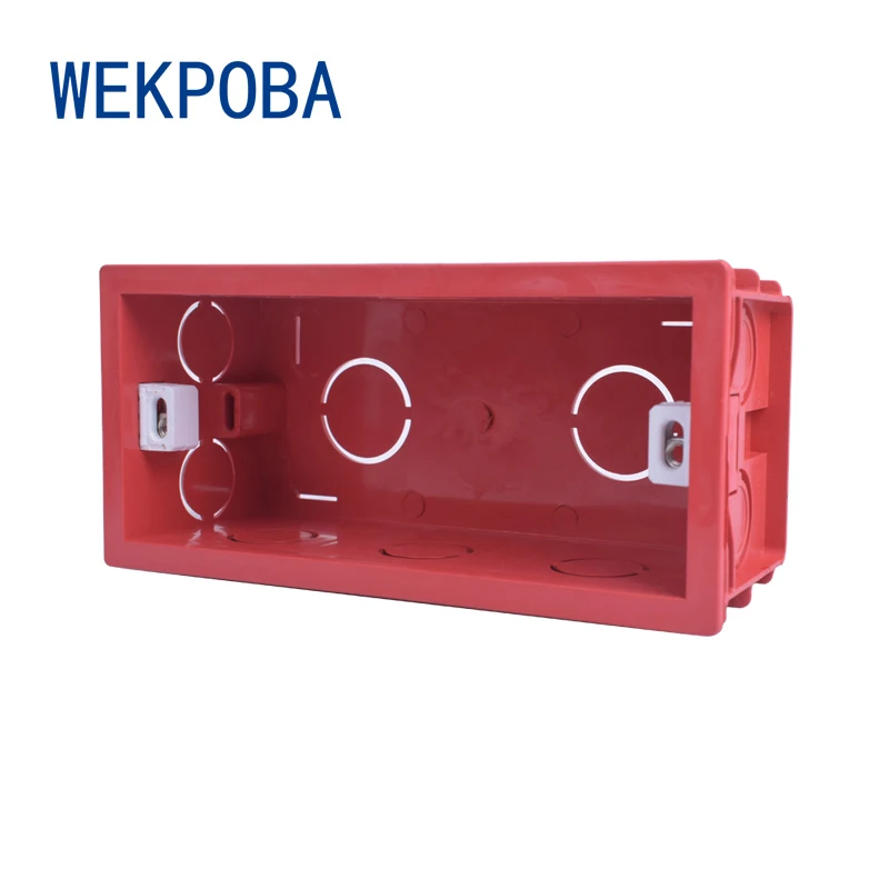

WEKPOBA супер качество 144 мм * 67,5 мм внутренняя Монтажная коробка Задняя кассета для 154 мм * 72 мм Настенные переключатели и розетки