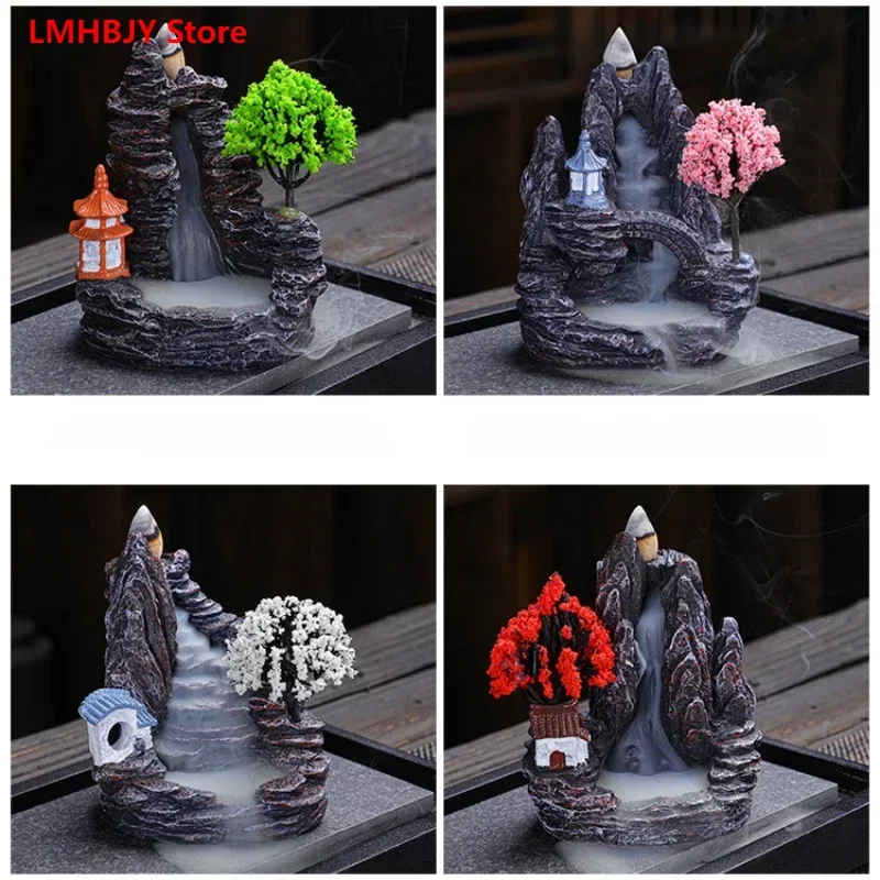 

Resin Backflow Incense Tower Sandalwood Ornaments Aromatherapy Deodorizing and Mosquito Repellent Incense Ornaments