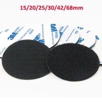 4pairslots round self adhesive fastener hook and loop fastener 3m glue nylon sticker tape