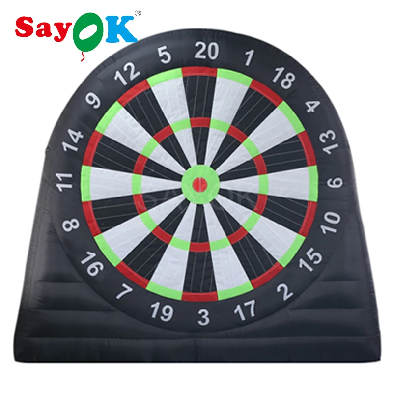 Sayok 3m/4m/5m Outdoor Inflatable Soccer Darts Board Inflatable Football Dart Board with 6pcs Inflatable Balls for Sports Game