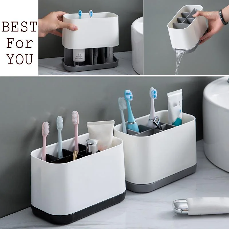 

Fashion Toothbrush Bathroom Storage Box Toothpaste Cup Rack Storage Basket