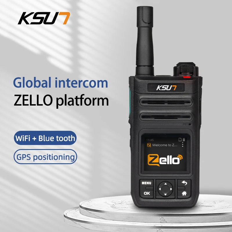 Zello Walkie Talkie 4G Wifi Wireless Radio Station SIM Real PTT Android Mobile Phone Radio Long Range Professional KSUN ZL30