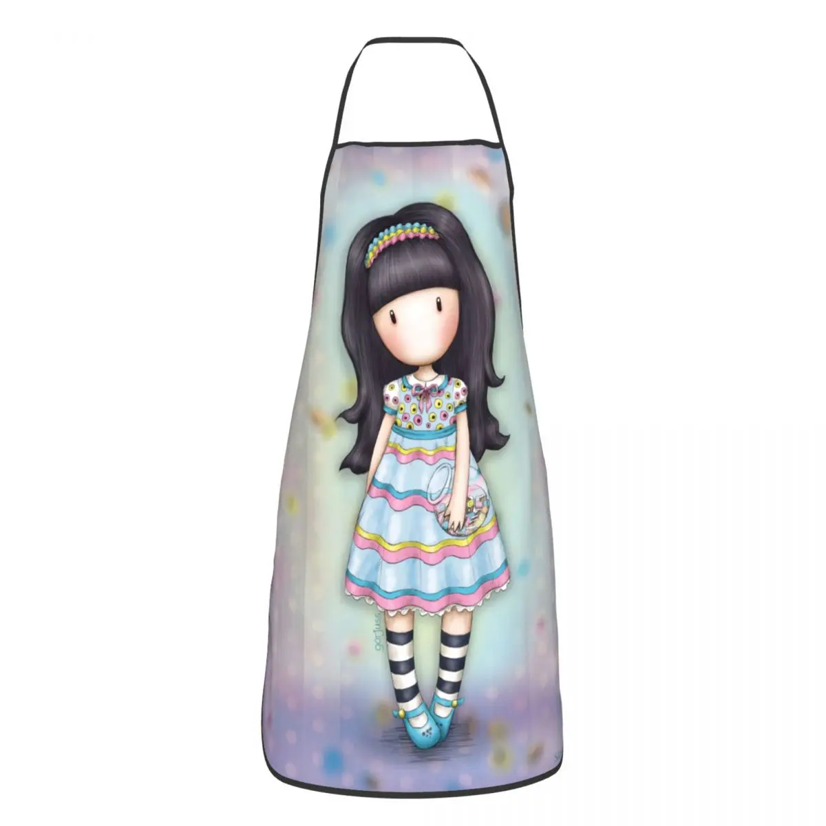 

Фартук художественный для мужчин и женщин, мультяшная фантазия для девушек и взрослых, унисекс, кухонный нагрудник шеф-повара, кухонный фартук для выпечки