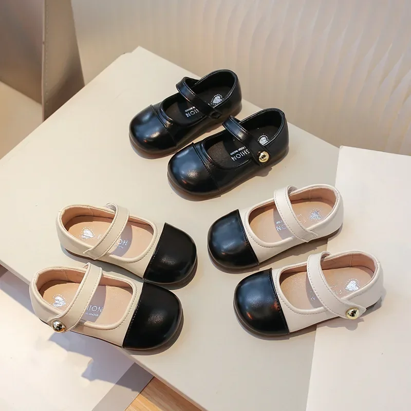 Туфли принцессы для девочек от Jogerli. Базовая детская школьная обувь на плоской