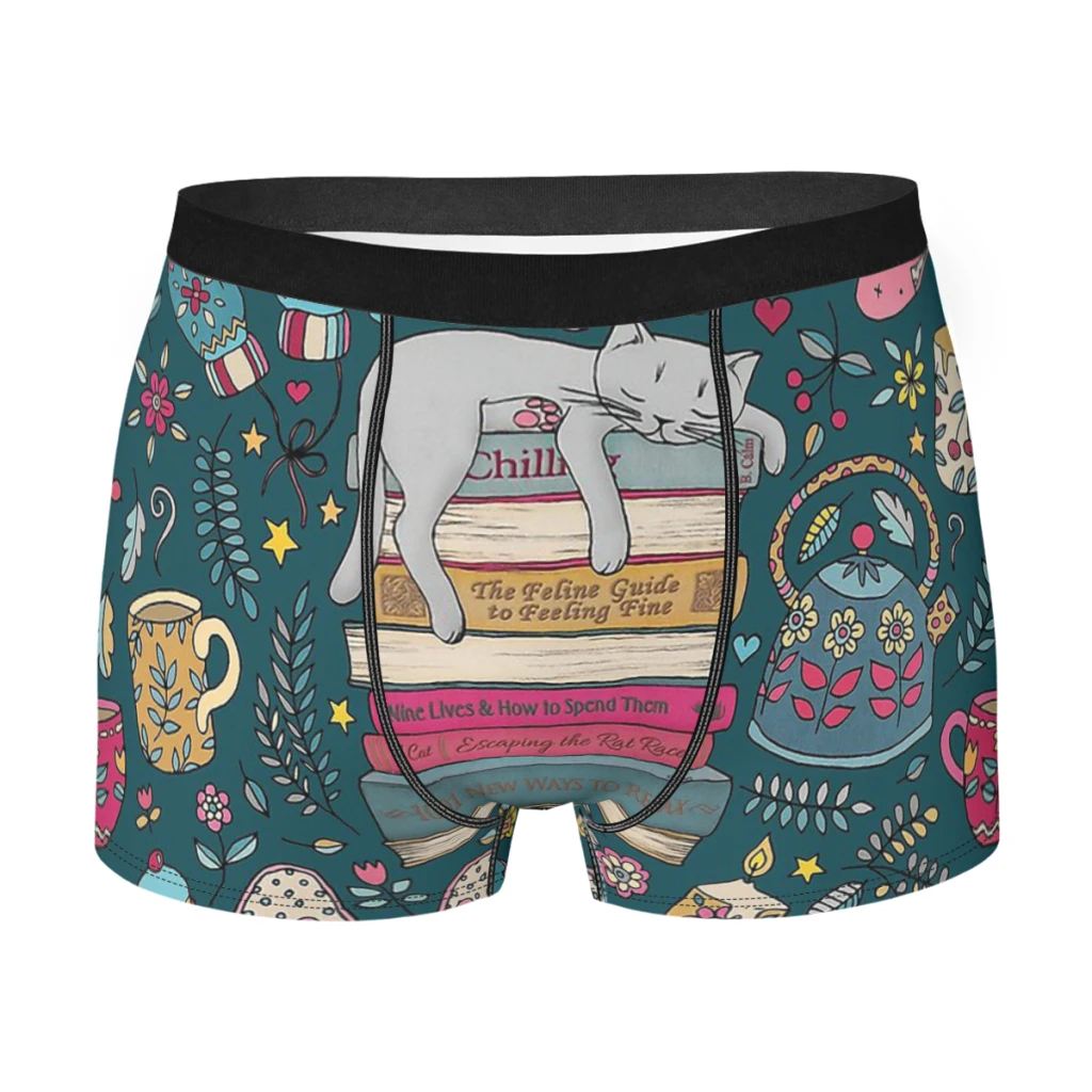 

How to Hygge Like a Cat Men Boxer Briefs Cat Highly Breathable Underwear High Quality Print Shorts Gift Idea