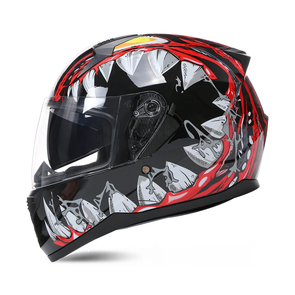 

Мотоциклетный шлем анфас с двойной линзой Capacete профессиональный для мужчин и женщин четыре сезона DOT одобренный ECE безопасный защитный Casco