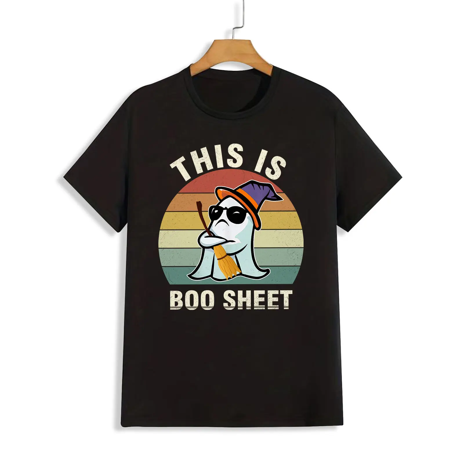 This Is Boo Sheet Ghost Ретро Хэллоуин Забавная футболка на SNhs2