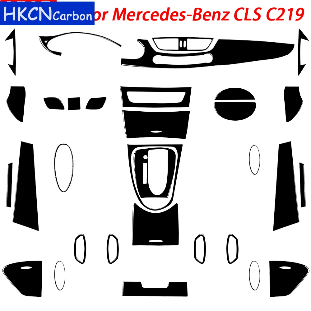 Для Mercedes-Benz C-Class CLS C219 2004-2009 Piano Black Gear центральная панель управления