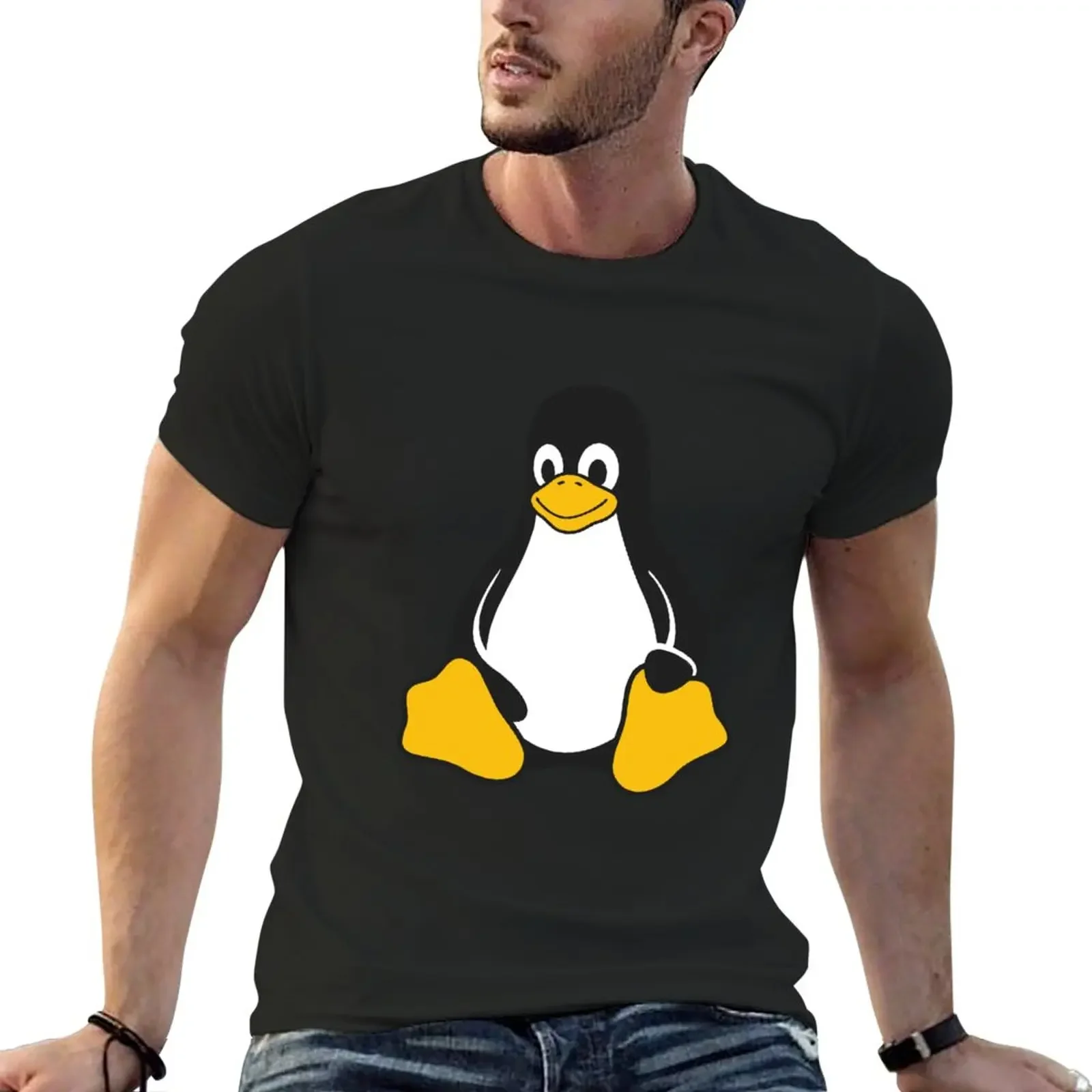 Новинка футболка Linux Tux футболки для мальчиков быстросохнущая мужская