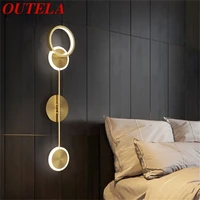 outela nordic wall lamp creative design gold contemporary fixtures brass led indoor lighting sconce