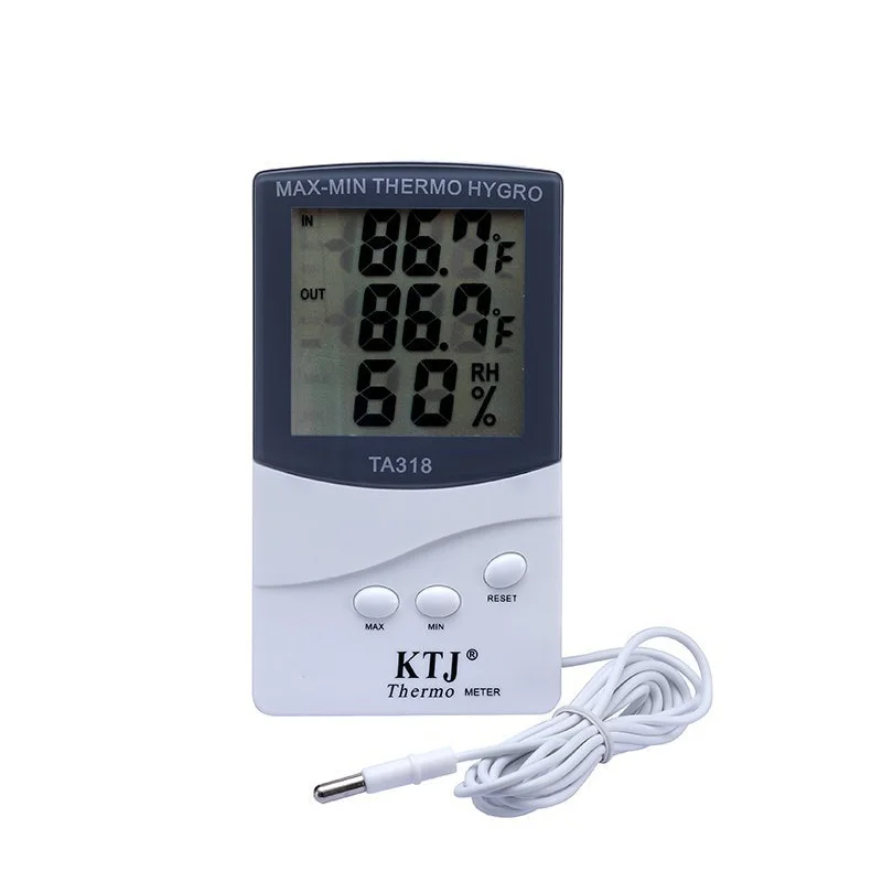 

TA318 Large Screen Flat Hygrometer Indoor and Outdoor Thermometer LCD Display Electronic Temperature Measurement