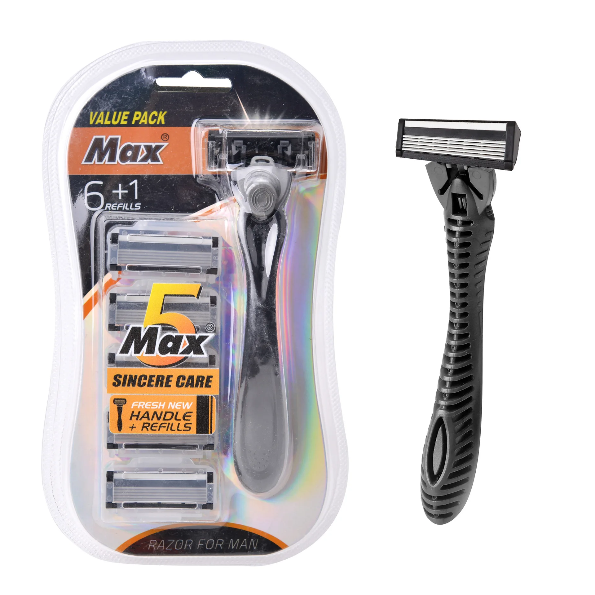 6 razor blade+1 Razor Handle Razor Blade For Men Shaving Bla