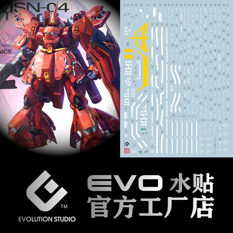 

EVO Model Decals Water Slide Decals Tool For 1/100 MG Sazabi Ver.Ka Fluorescent Sticker Models Toys Detail-up Accessories