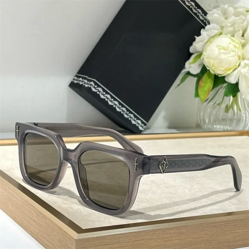 Британские брендовые солнцезащитные очки зеркальные женские из 2024 крупного