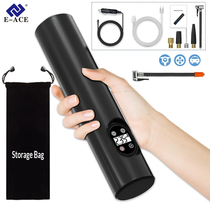 Rechargeable Wireless/wired Inflatable Pump Portable Air Pump Car Tire Inflator Digital For Car Bike